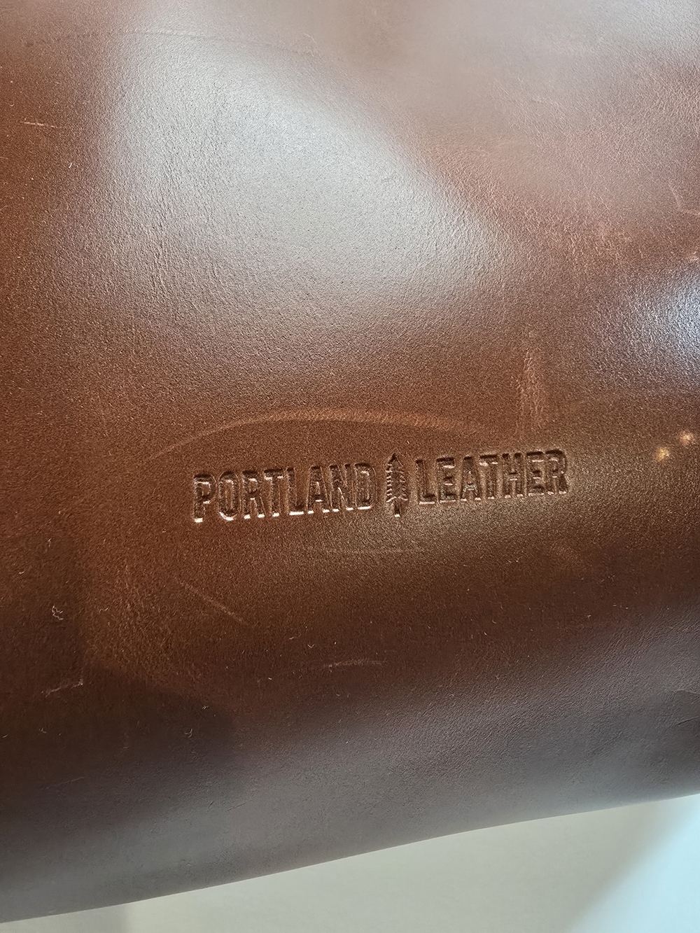 Smooth Madrone Leather Tote with Long Shoulder Straps - Picture 3 of 10